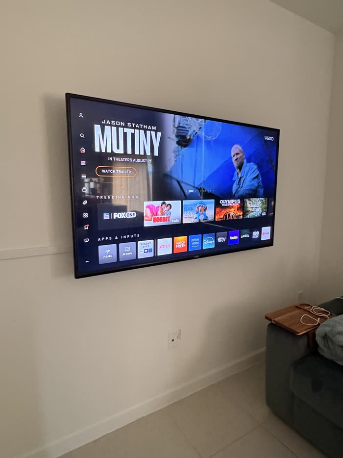 Finished install, TV mounted in living room